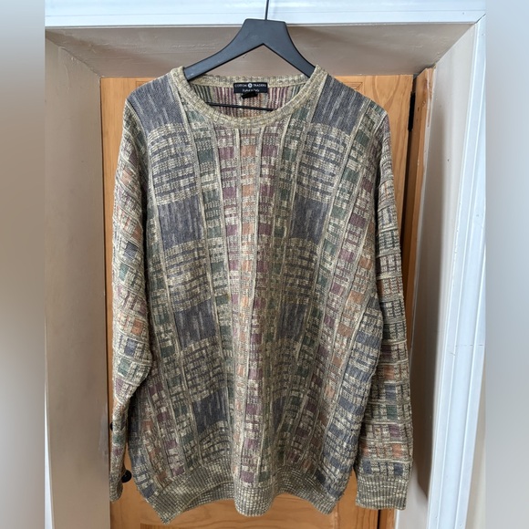 VTG Iconic Cotton Traders Mens Coogi Style 90’s Textured Multicolored Sweater,XL - Picture 11 of 16